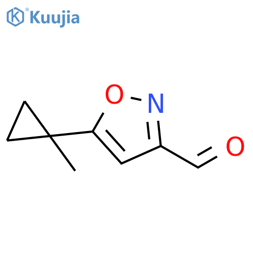 5-(1-methylcyclopropyl)-1,2-oxazole-3-carbaldehyde structure