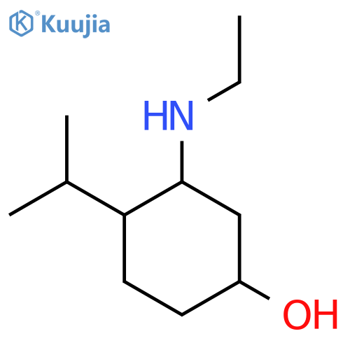 3-(Ethylamino)-4-(propan-2-yl)cyclohexan-1-ol structure