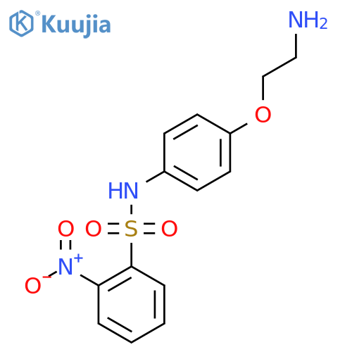 N-[4-(2-aminoethoxy)phenyl]-2-nitrobenzene-1-sulfonamide structure