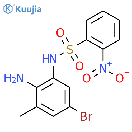 N-(2-amino-5-bromo-3-methylphenyl)-2-nitrobenzene-1-sulfonamide structure