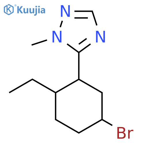 5-(5-bromo-2-ethylcyclohexyl)-1-methyl-1H-1,2,4-triazole structure