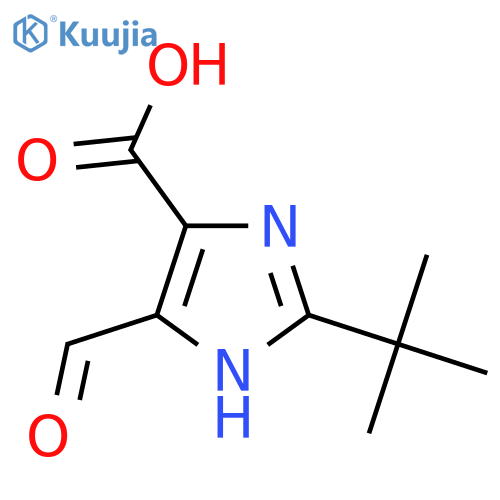 2-tert-butyl-5-formyl-1H-imidazole-4-carboxylic acid structure