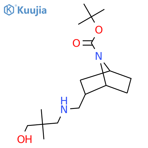 tert-butyl 2-{(3-hydroxy-2,2-dimethylpropyl)aminomethyl}-7-azabicyclo2.2.1heptane-7-carboxylate structure