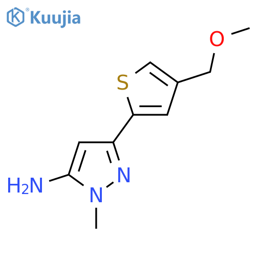 3-[4-(methoxymethyl)thiophen-2-yl]-1-methyl-1H-pyrazol-5-amine structure