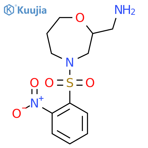 1-[4-(2-Nitrobenzenesulfonyl)-1,4-oxazepan-2-yl]methanamine structure