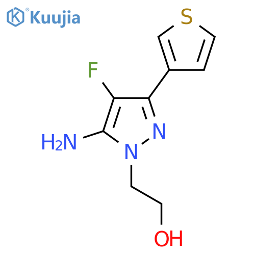 2-[5-amino-4-fluoro-3-(thiophen-3-yl)-1H-pyrazol-1-yl]ethan-1-ol structure