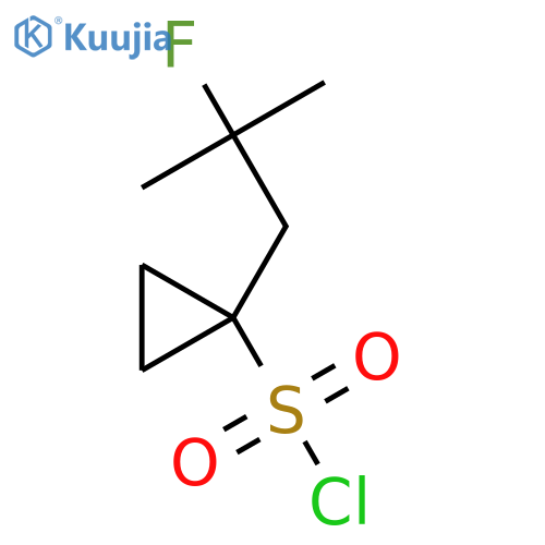1-(2-fluoro-2-methylpropyl)cyclopropane-1-sulfonyl chloride structure