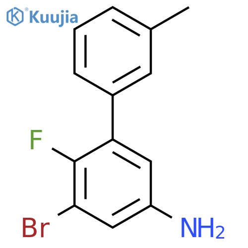 3-bromo-4-fluoro-5-(3-methylphenyl)aniline structure