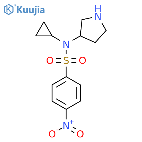 N-cyclopropyl-4-nitro-N-(pyrrolidin-3-yl)benzene-1-sulfonamide structure