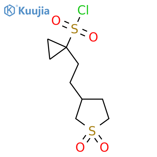1-2-(1,1-dioxo-1lambda6-thiolan-3-yl)ethylcyclopropane-1-sulfonyl chloride structure