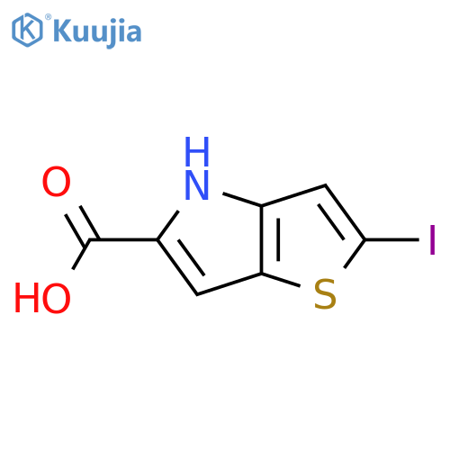 2-iodo-4H-thieno3,2-bpyrrole-5-carboxylic acid structure