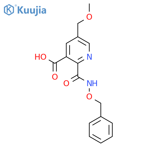 2-(benzyloxy)carbamoyl-5-(methoxymethyl)pyridine-3-carboxylic acid structure