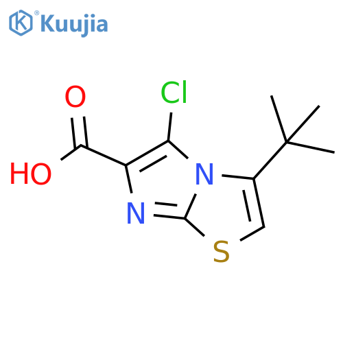 3-Tert-butyl-5-chloroimidazo[2,1-b][1,3]thiazole-6-carboxylic acid structure