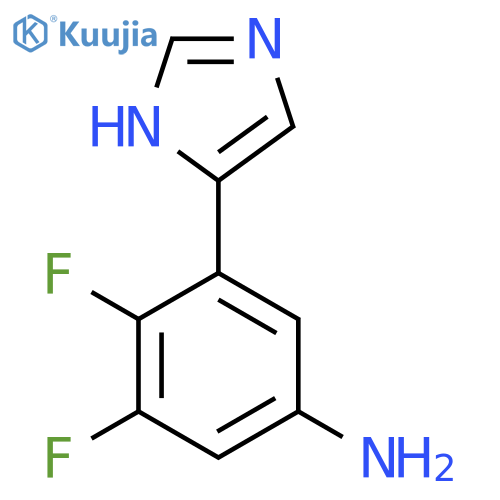 3,4-difluoro-5-(1H-imidazol-4-yl)aniline structure