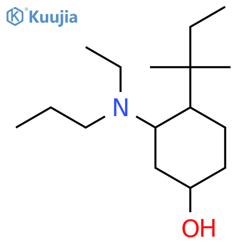 3-[Ethyl(propyl)amino]-4-(2-methylbutan-2-yl)cyclohexan-1-ol structure