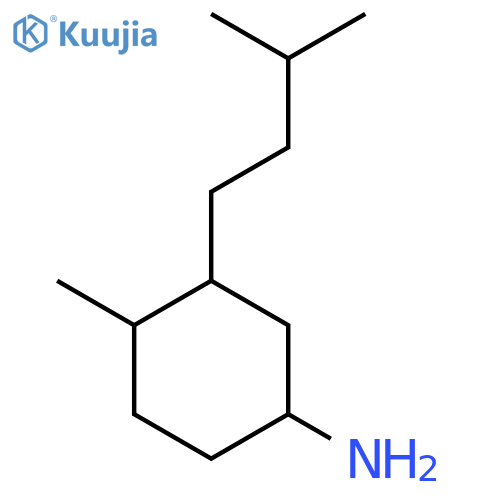 4-Methyl-3-(3-methylbutyl)cyclohexan-1-amine structure