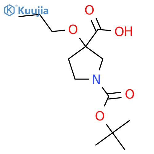 1-[(Tert-butoxy)carbonyl]-3-propoxypyrrolidine-3-carboxylic acid structure