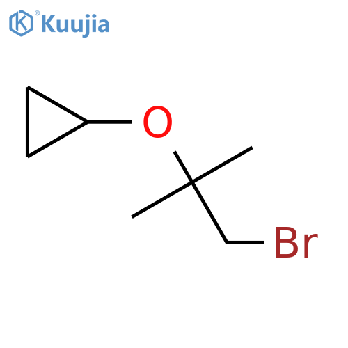 (1-bromo-2-methylpropan-2-yl)oxycyclopropane structure