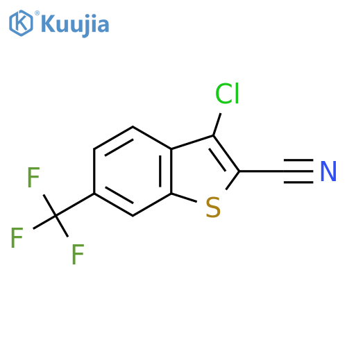 3-chloro-6-(trifluoromethyl)-1-benzothiophene-2-carbonitrile structure