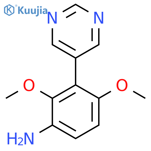 2,4-dimethoxy-3-(pyrimidin-5-yl)aniline structure
