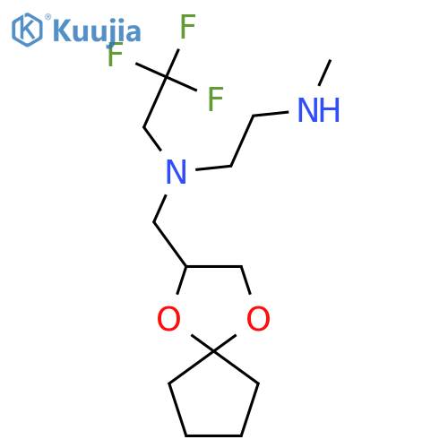 ({1,4-dioxaspiro4.4nonan-2-yl}methyl)2-(methylamino)ethyl(2,2,2-trifluoroethyl)amine structure