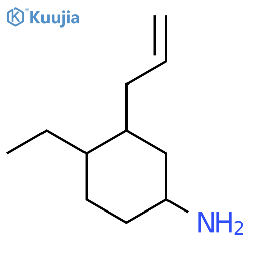 4-Ethyl-3-(prop-2-en-1-yl)cyclohexan-1-amine structure