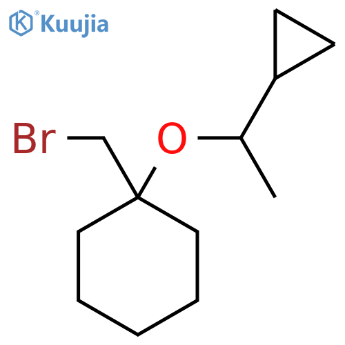 1-(bromomethyl)-1-(1-cyclopropylethoxy)cyclohexane structure