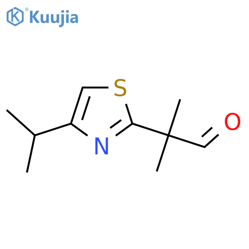 2-methyl-2-4-(propan-2-yl)-1,3-thiazol-2-ylpropanal structure