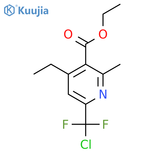 Ethyl 6-(chlorodifluoromethyl)-4-ethyl-2-methylpyridine-3-carboxylate structure