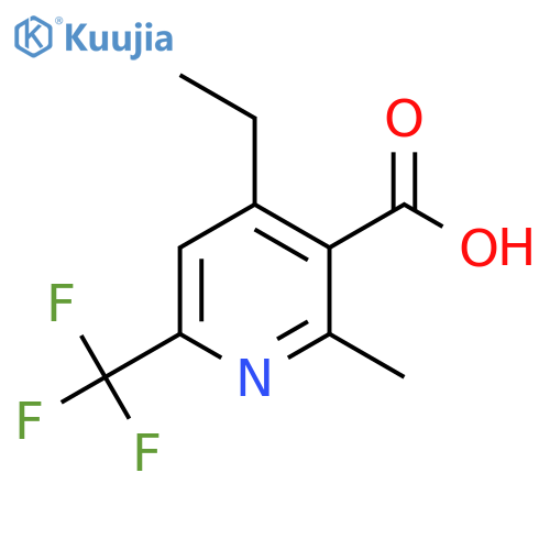 4-Ethyl-2-methyl-6-(trifluoromethyl)pyridine-3-carboxylic acid structure