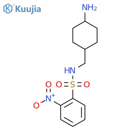 N-[(4-aminocyclohexyl)methyl]-2-nitrobenzene-1-sulfonamide structure