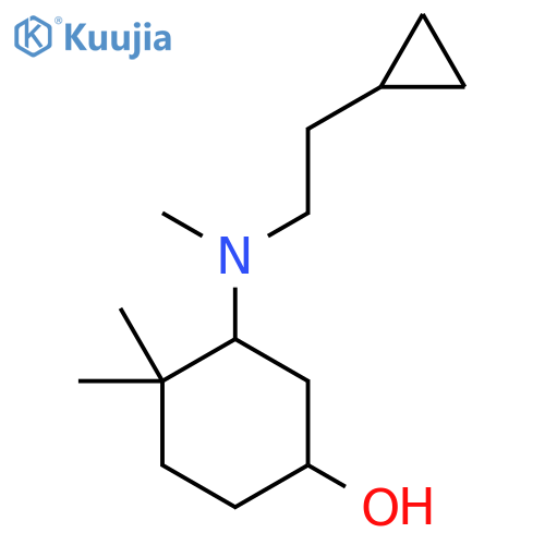 3-[(2-Cyclopropylethyl)(methyl)amino]-4,4-dimethylcyclohexan-1-ol structure