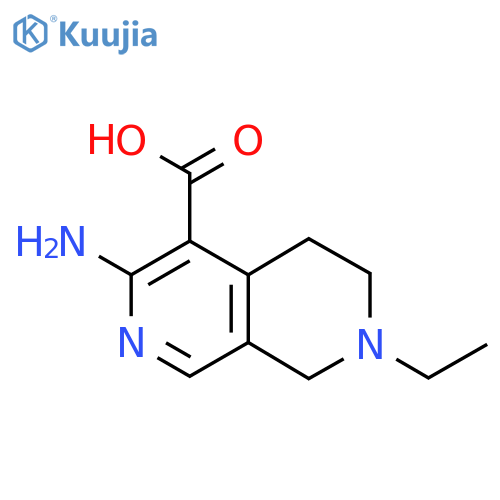 3-Amino-7-ethyl-5,6,7,8-tetrahydro-2,7-naphthyridine-4-carboxylic acid structure