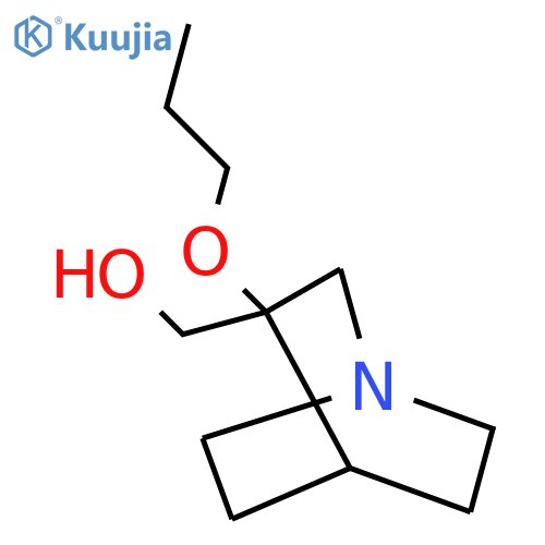 {3-propoxy-1-azabicyclo2.2.2octan-3-yl}methanol structure