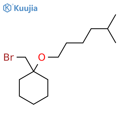 1-(bromomethyl)-1-(5-methylhexyl)oxycyclohexane structure