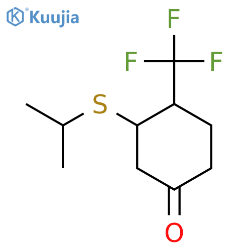 3-(Propan-2-ylsulfanyl)-4-(trifluoromethyl)cyclohexan-1-one structure