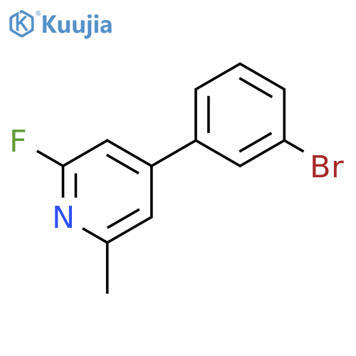 Pyridine, 4-(3-bromophenyl)-2-fluoro-6-methyl- structure