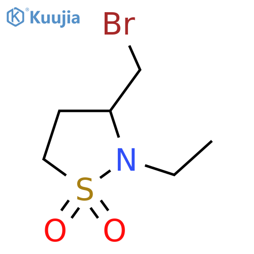 3-(bromomethyl)-2-ethyl-1lambda6,2-thiazolidine-1,1-dione structure