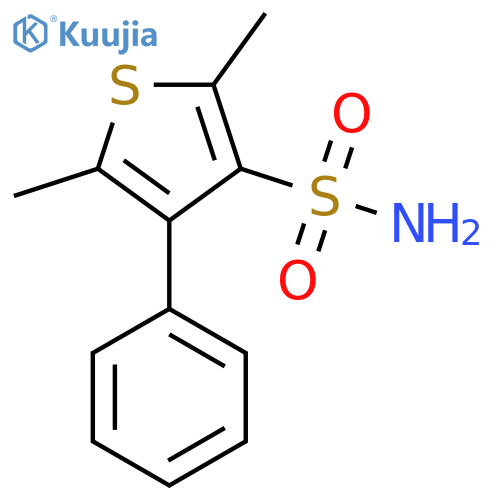 2,5-Dimethyl-4-phenylthiophene-3-sulfonamide structure