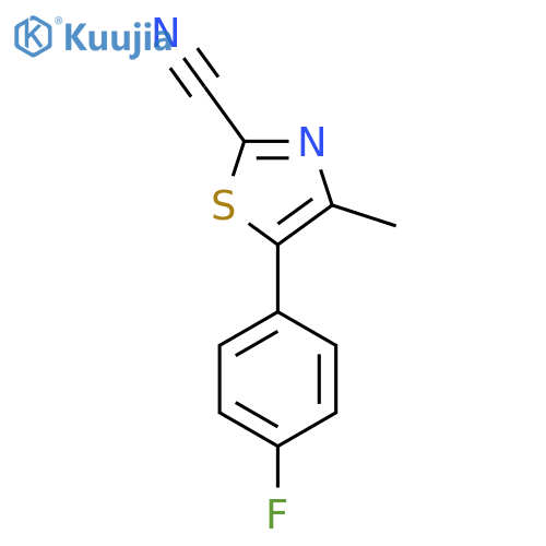 5-(4-Fluorophenyl)-4-methyl-1,3-thiazole-2-carbonitrile structure