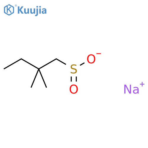 Sodium 2,2-dimethylbutane-1-sulfinate structure