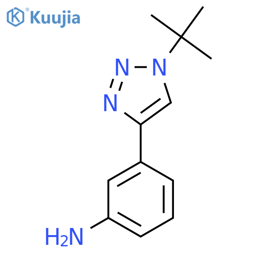 3-(1-tert-butyl-1H-1,2,3-triazol-4-yl)aniline structure