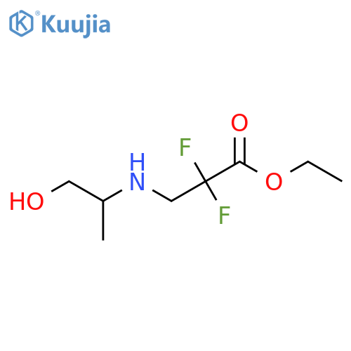 Propanoic acid, 2,2-difluoro-3-[(2-hydroxy-1-methylethyl)amino]-, ethyl ester structure