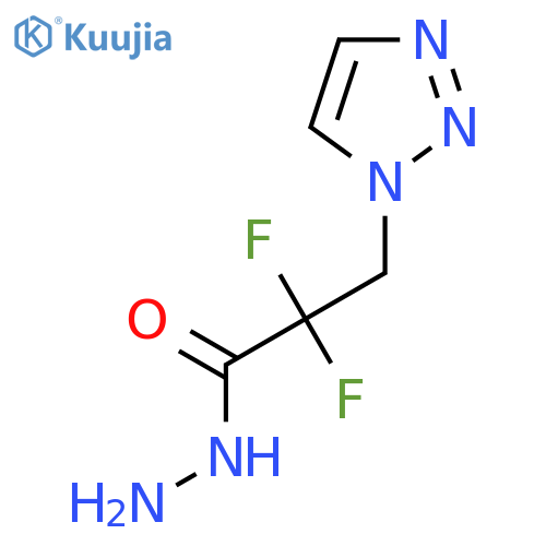 2,2-difluoro-3-(1H-1,2,3-triazol-1-yl)propanehydrazide structure