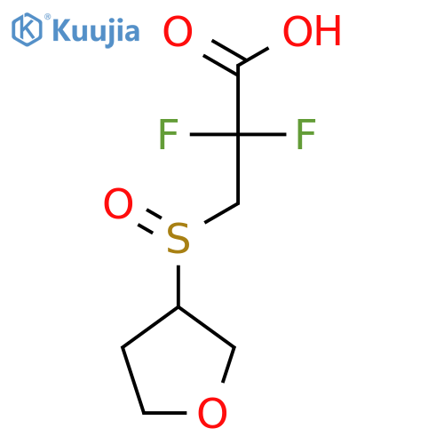 2,2-Difluoro-3-(oxolane-3-sulfinyl)propanoic acid structure
