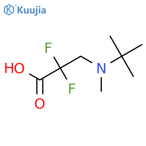3-[Tert-butyl(methyl)amino]-2,2-difluoropropanoic acid structure