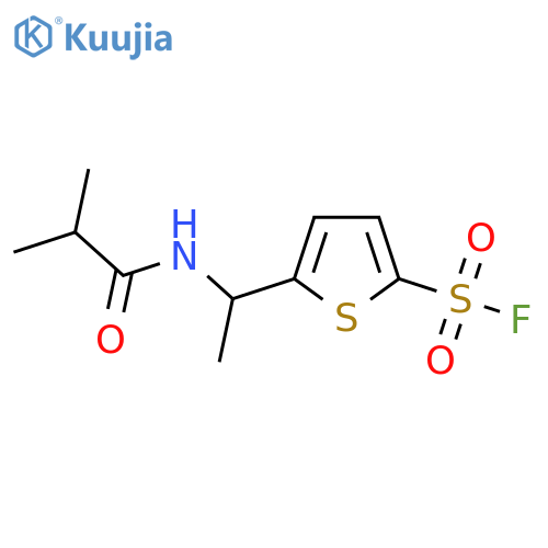 5-[1-(2-Methylpropanamido)ethyl]thiophene-2-sulfonyl fluoride structure