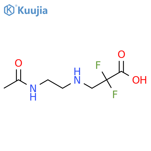 3-(2-Acetamidoethylamino)-2,2-difluoropropanoic acid structure