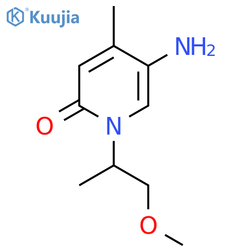 5-amino-1-(1-methoxypropan-2-yl)-4-methyl-1,2-dihydropyridin-2-one structure