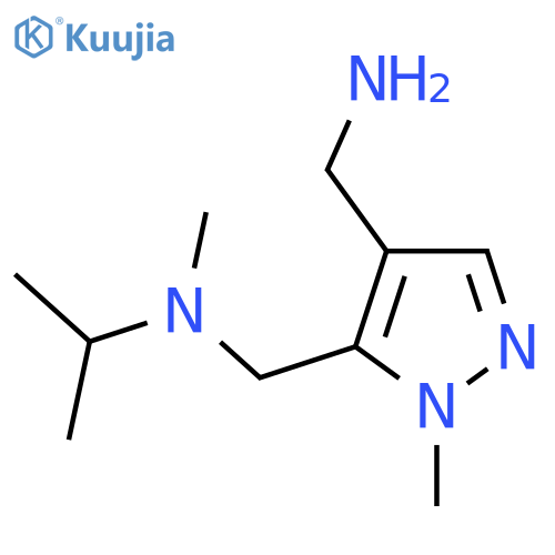 (1-methyl-5-{[methyl(propan-2-yl)amino]methyl}-1H-pyrazol-4-yl)methanamine structure